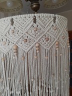 Abażur żyrandol lampa makrama boho rękodzieło