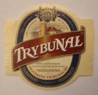 ETYKIETA - BROWAR PIOTRKÓW TRYBUNALSKI - PIWO JASNE - TRÓJSŁODOWE TRYBUNAŁ