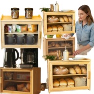 CHLEBAK ORGANIZER SZAFKA PÓŁKA GABLOTA NA CHLEB BAMBUSOWY MORE&DECO