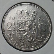 *HOLANDIA [0220]*2 1/2 guldena 1972 Królowa Juliana, Herb Lew (heraldyka)