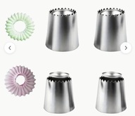 Duże tylki cukiernicze do robienia bez, do dekoracji tortu ciast 2 sztuki