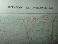 RZESZÓW - Os. Dąbrowskiego - Mapa Topograficzna Polski - 1:10 000 - 2001 r.
