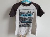 BLUZKA Dziecięca T-SHIRT ZARA Biała 6 lat 116 cm