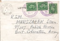 POLSKA POCZTA POLOWA NR 1 -ozdobna koperta patriotyk 1944 rok