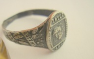 1914 rok FRANZ Joseph KAISER Wilhelm ring WWI sygnet ANTYK rzesza niemcy
