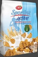 Płatki Śniadaniowe SPORTINA ACTIVE Pełnoziarniste Płatki Pszenne 250 g