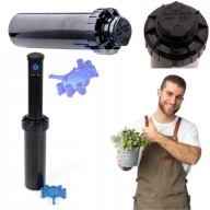 ZRASZACZ WYNURZALNY 10CM OGRODOWY ROTACYJNY OBROTOWY + DYSZE (4,6 - 10,7m)