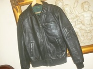 KURTKA MĘSKA - OCHNIK PILOTKA BOMBERKA R- S SKÓRA NAT -OCIEPLANA -JAK NOWA.