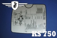 Zundapp KS 750 Sahara plan smarowania tabliczka zbiornik klapka