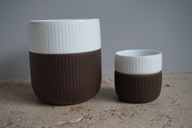 ROYAL COPENHAGEN KUBEK + ESPRESSO PORCELANA SILIKON Fluted Contrast KOMPLET