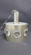 Stara wisząca lampa żyrandol metal kryształ design