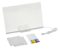 Podświetlana tablica LED 3D do rysowania i pisania pisaki zmazywalne