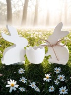 Stylowe zajączki z pisanką - nowoczesny dodatek ręcznie robione