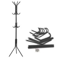 WIESZAK NA ODZIEŻ UBRANIA KURTKI STOJĄCY STOJAK PODŁOGOWY LOFTOWY CZARNY