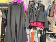 Garnitur damski czarny 44/46 plus size Italy !!!