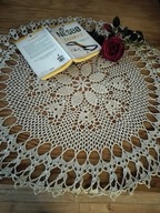 Obrus serweta serwetka szydełkowe cacko śr80 misterne rękodzieło Hand Made