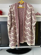 7 NARZUTKA PAYA GEOMETRYCZNE WZORY ECRU BORDO