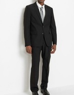 Bonprix garnitur męski czarny elegancka jednorzędowy rozmiar 50