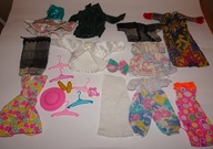 Barbie ubranka dla lalek, akcesoria 18 sztuk, vintage