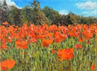 Makowe" obraz olejny na płótnie 30x40cm , oryginał Garncarek Al,,,