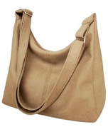 Pojemna torebka na ramię w jednolitym kolorze