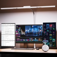 Lampa biurkowa LED 100 cm pilot monitor gamingowa 24W biała