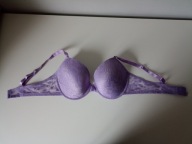 Śliczny biustonosz PEPCO EUR 85C UK 38C lawendowy z koroneczką