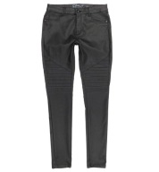 ONLY czarne woskowane motocyklowe rurki skinny jeggingsy biker 38/40