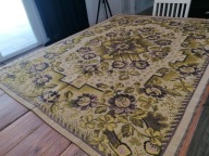 TKANY GRUBSZY DWUSTRONNY KILIM OBRUS KAPA NARZUTA PIWONIE FZ 135x180 J.NOWA