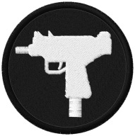 Termo Naszywka UZI Karabin Haftowana Naprasowanka