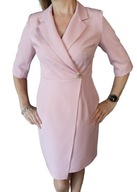 Sukienka żakietowa na wesele komunie chrzciny różowa r. 40