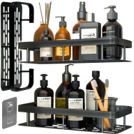 PÓŁKA ŁAZIENKOWA WISZĄCA POD PRYSZNIC SAMOPRZYLEPNA METALOWA LOFT 2 SZTUKI