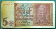 BANKNOT DO KOLEKCJI NIEMCY 5 MAREK 1942