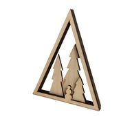 Drewniana Ozdoba Świąteczna – Choinki i Bałwanek – baza DIY