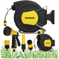 WĄŻ OGRODOWY GUMOWY ZWIJANY AUTOMATYCZNIE 30 M 1/2'' ZE ZWIJARKĄ ZESTAW