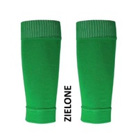Getry piłkarskie sportowe długie bez stopy ZIELONE