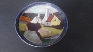 Mała ceramiczna patera ręcznie malowana vintage