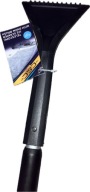 Teleskopowa skrobaczka do lodu ze szczotką C&C, kolor czarny, 75-100 cm