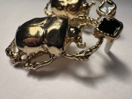 Piękne złote kolczyki Żuk Żuki Owad