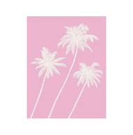 Plakat „Pink Palms” – Tropikalny Plakat Minimalistyczny