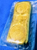 Złota sztabka 100g goldbar lunar chiński smok imitacja złotej sztabki