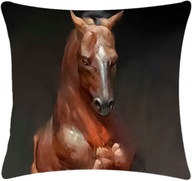 Ozdobna poszewka, jasiek na poduszki - Koń - 45 x 45 cm produkt unisex