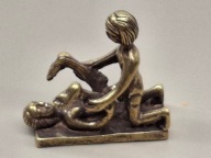 Figurka mosiężna miniaturowa para