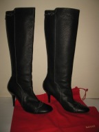 BALLY kozaki BENGEL r. 39 czarna skóra (jak NOWE)