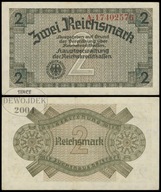 BNA - NIEMCY 2 Marki 1939 / 1940 # R137b # TERYTORIA OKUPOWANE # VF/XF