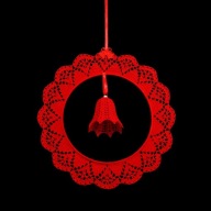 Zawieszka ozdoba na okno szydełkowa 26cm (Z167)