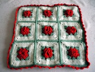 Poszewka RETRO PRL na poduszkę ręcznie szydełkowana