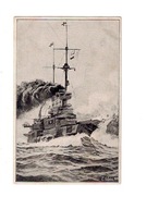 Okręt Wojenny Pocztówka