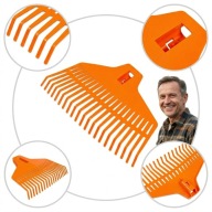 GRABIE OGRODOWE DO LIŚCI TRAWY PAZUKI PLASTIK GŁOWICA WACHLARZOWE BEZ TRZON