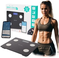 Inteligentna waga Bluetooth LCD z aplikacją analiza ciała tłuszcz/mięśnie